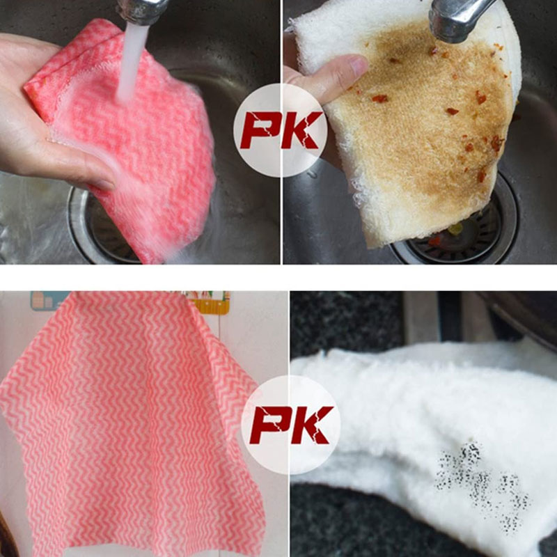 Viscose polyester spunlace nonwoven roll type cleaning cloth