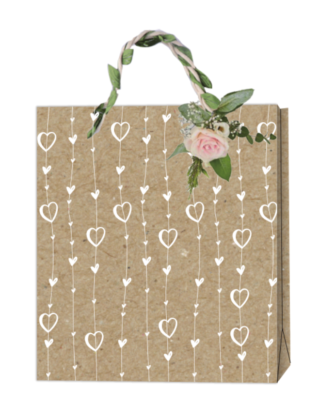 Wedding fake flower decoration gift bag WD019