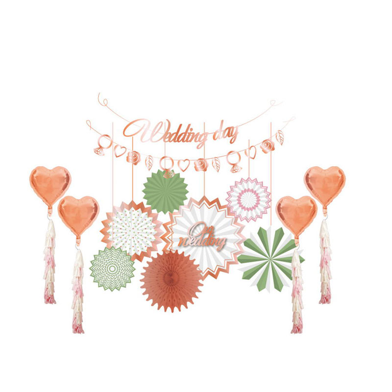 Wedding party balloon banner decoration set WD068