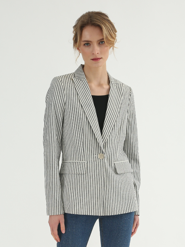 Women's Casual Striped Blazer