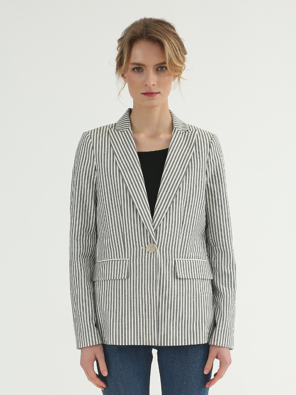 Women's Casual Striped Blazer