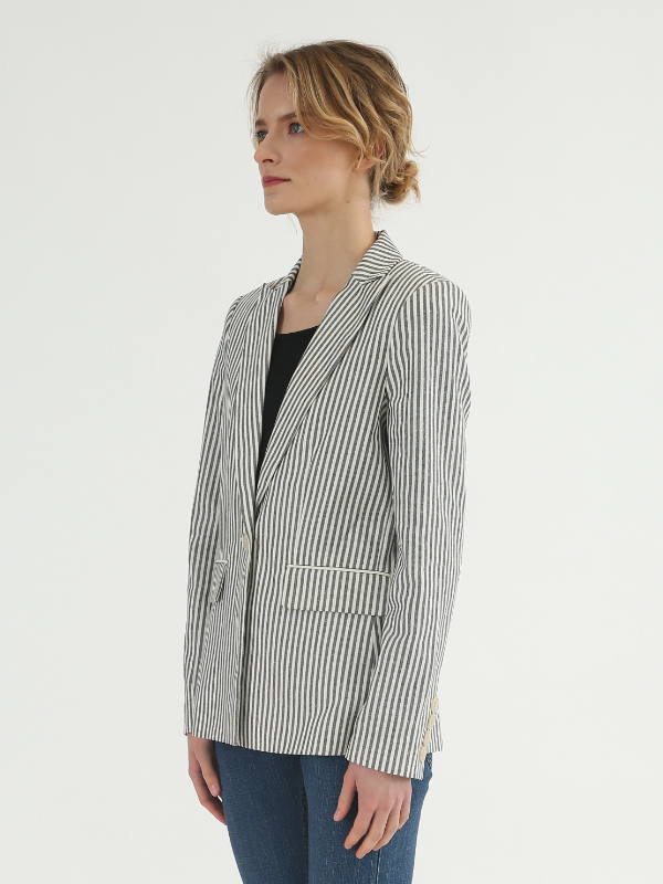 Women's Casual Striped Blazer