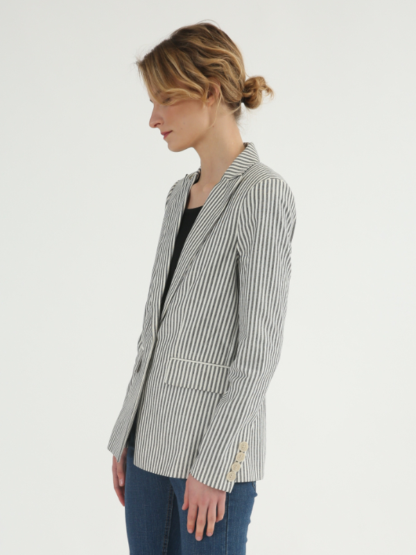 Women's Casual Striped Blazer