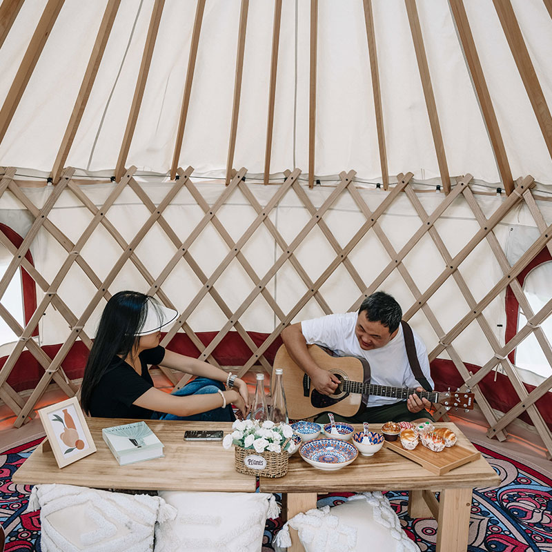 Yurt glam camp