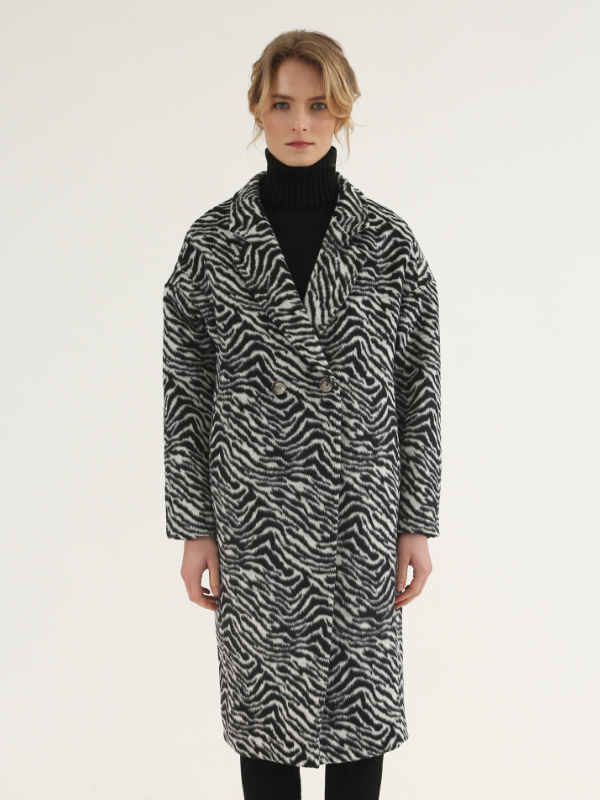 Zebra Woolen Coat