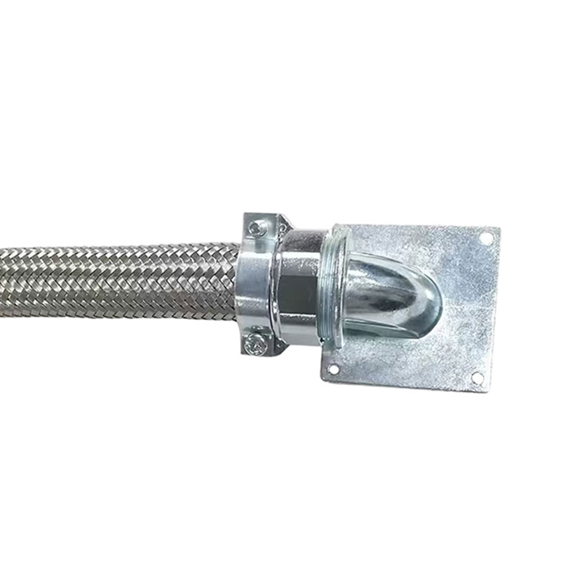 Zinc alloy flange elbow hose connector