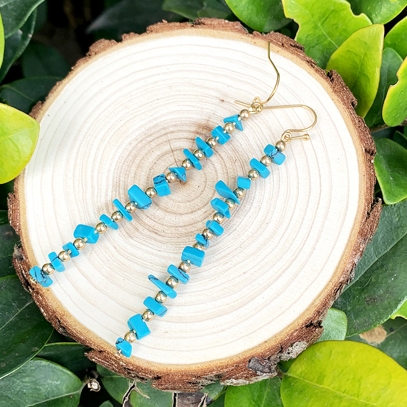 Turquoise beaded earrings