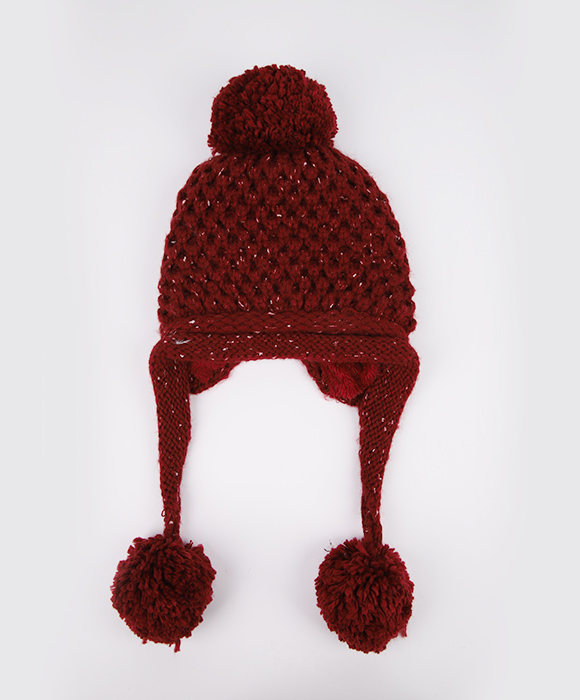 China Women Red Knitted Hat