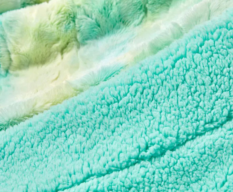 Super soft faux fur premium backing warm cozy tie dye PV blanket 1010407