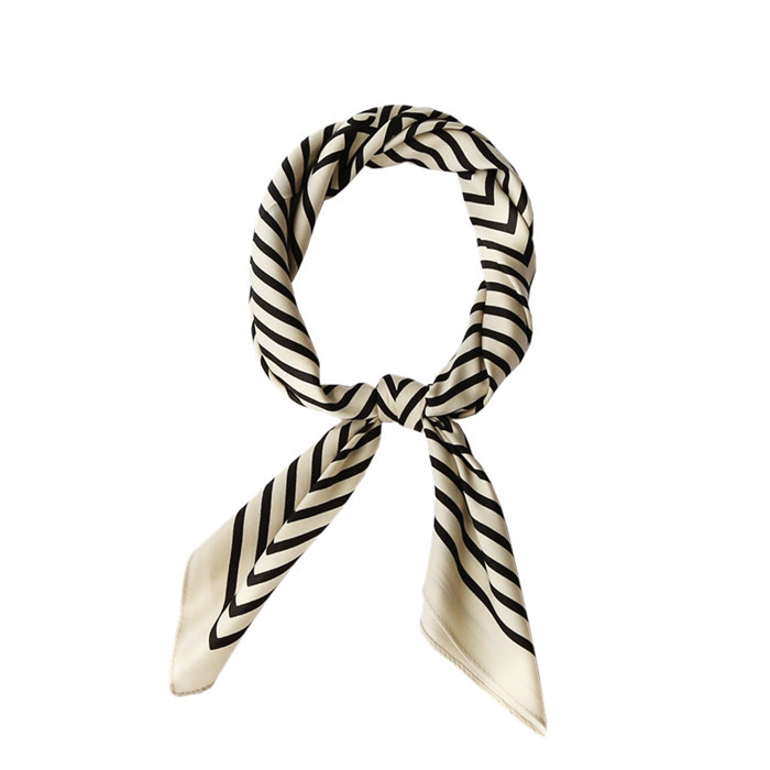 Black and white striped scarf