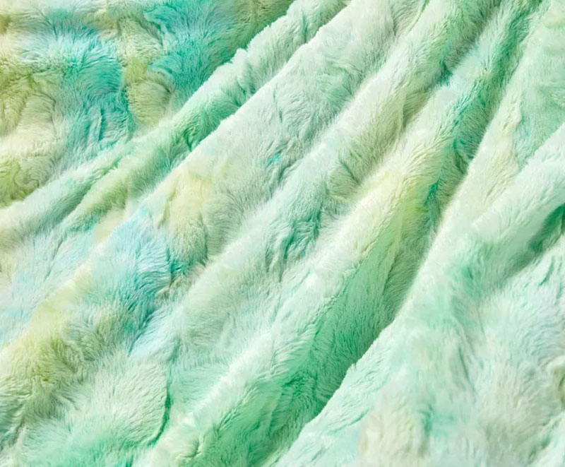 Super soft faux fur premium backing warm cozy tie dye PV blanket 1010407