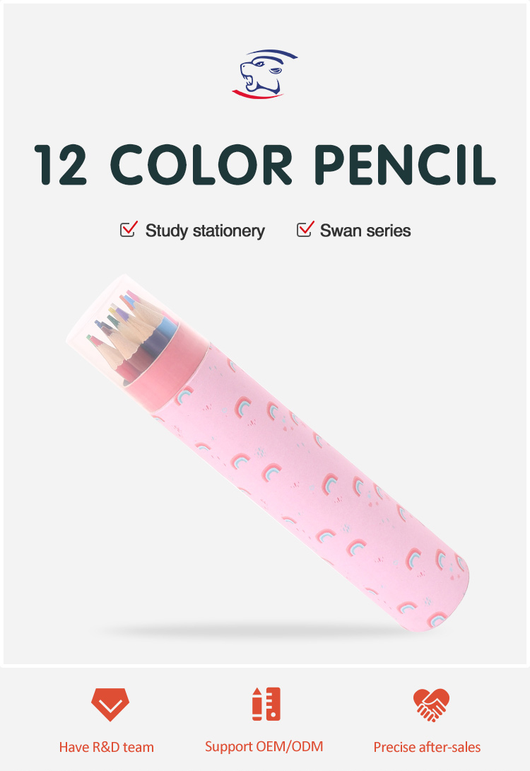 China 12 color barreled pencil manufacturer
