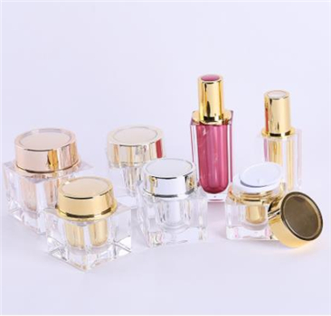 Luxury glass cosmetic jars