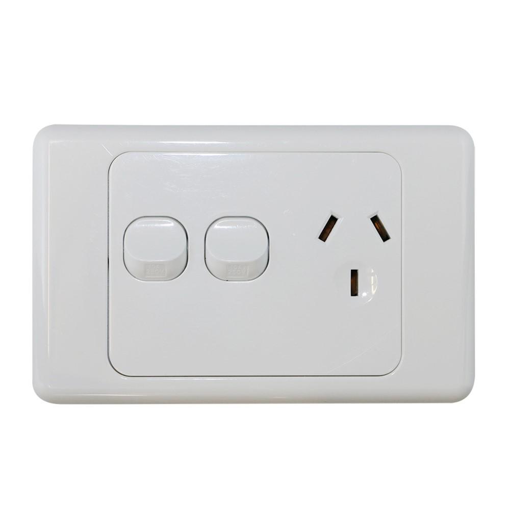 Single 10Amp Powerpoint GPO Outlet with extra Switch