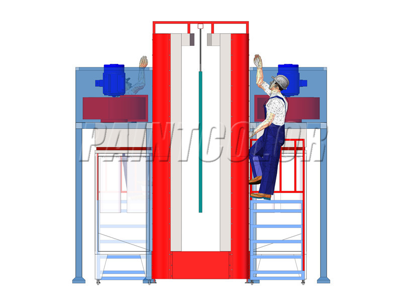 Manual powder coating booth | powder coating booth | China coating booth