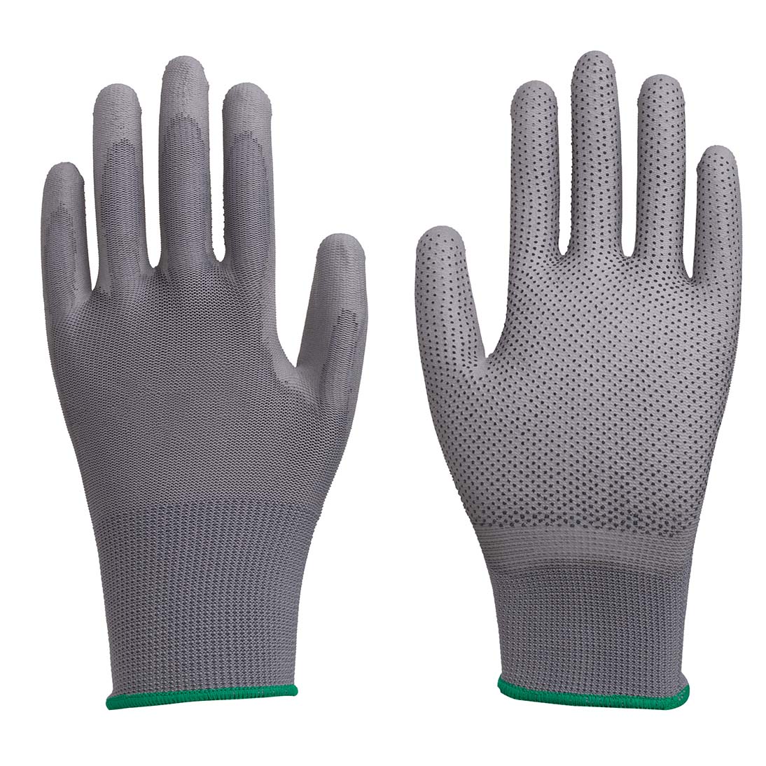 15G Polyester glove Micro PU dots coated 