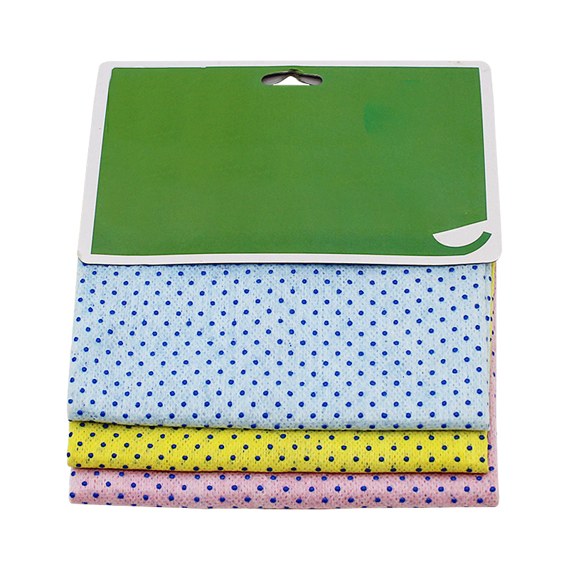 Custom supplier cleaning cloth spunlace with pvc dots non woven  fabric 