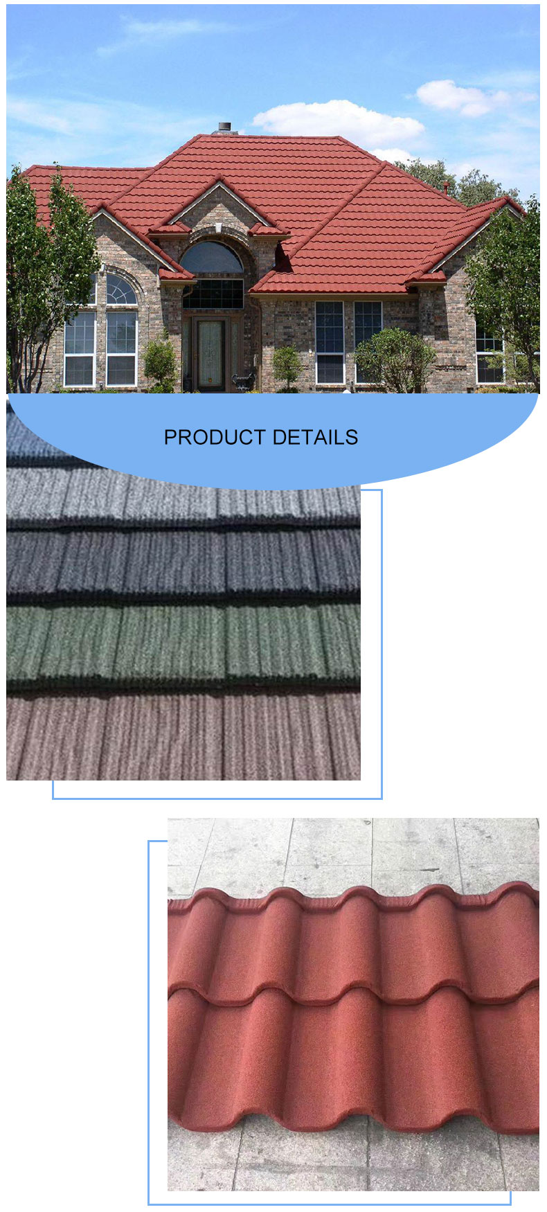 Color roof tiles