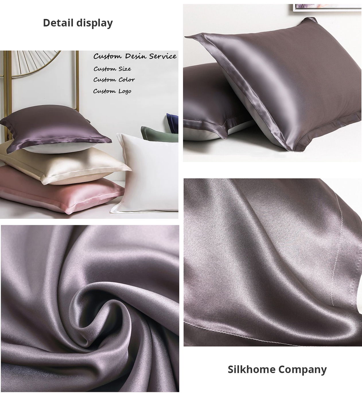 Custom Size 100% Natural Pure Mulberry Silk Pillowcase | Custom Silk Pillowcase | Pure Mulberry Silk Pillowcase