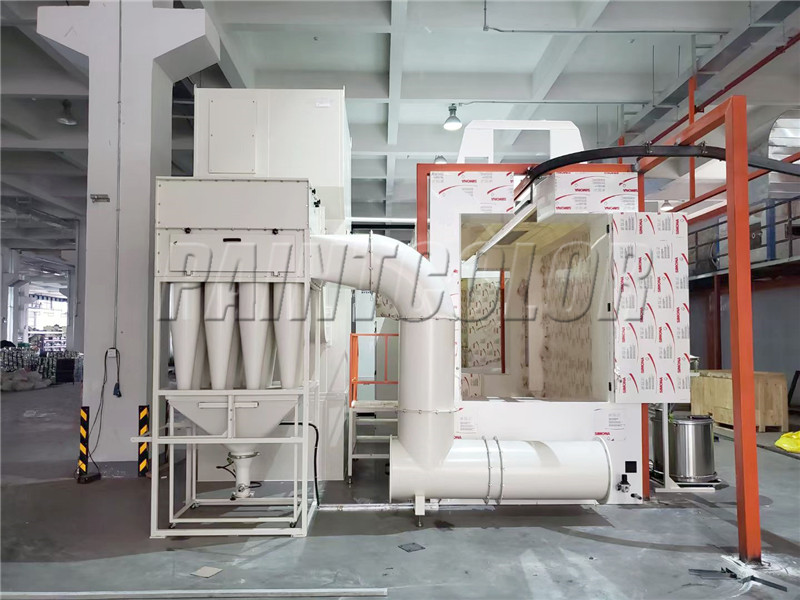 Multi-cyclone recovery powder coating booth | powder coating booth | China coating booth