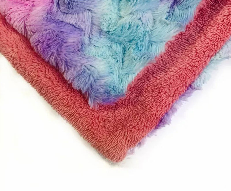 127*152cm super soft warm microfiber faux plush tie dye PV blanket 1010411