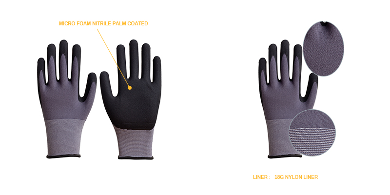 Micro foam nitrile coated gloves | Micro foam coated gloves | Nitrile coated gloves
