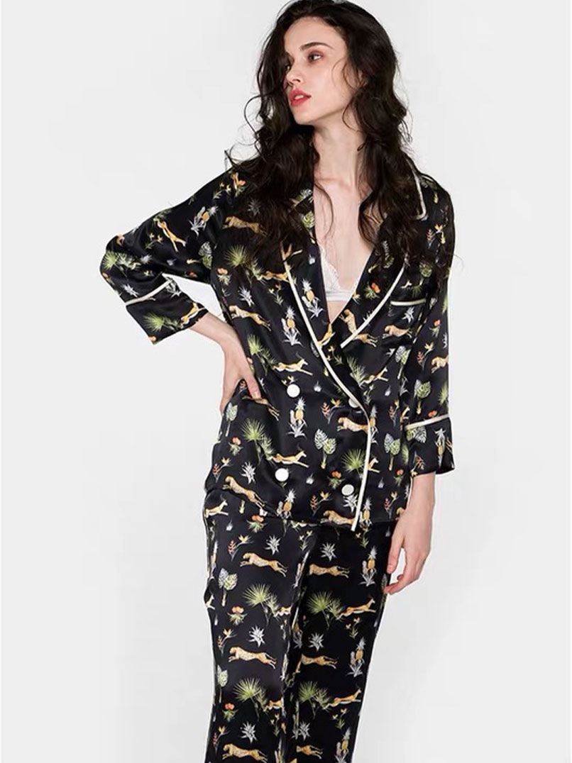 Custom Lady Silk Pajamas Silk Sleepwear | Lady Silk Pajamas | Lady Silk Sleepwear