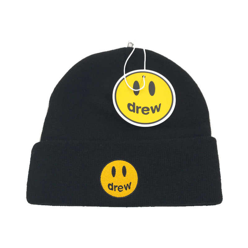 Smiling face hat embroidery personality