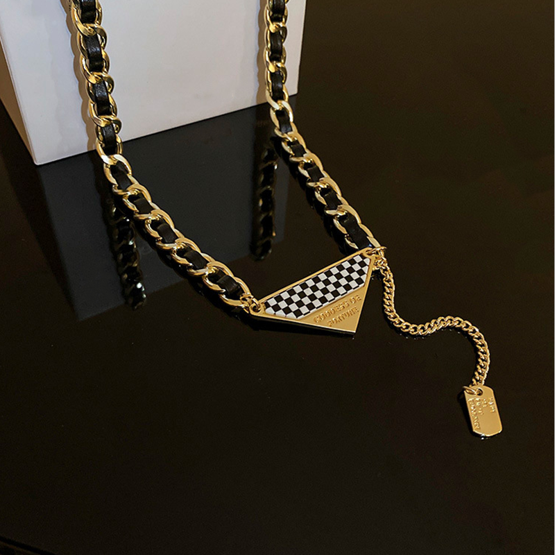 Gold Plated Triangle Pendant Necklaces