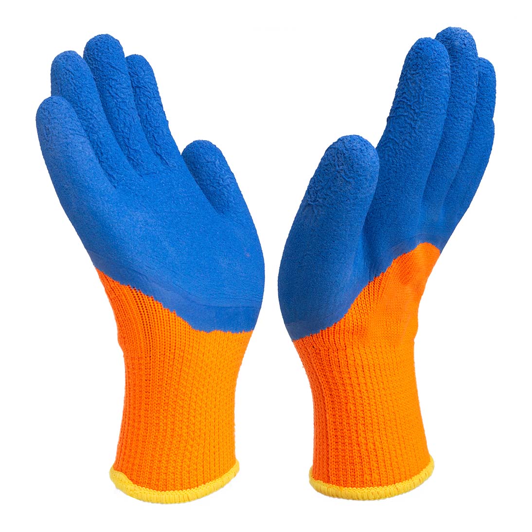 7G Polyester terry brushed latex coated winter glove economic 