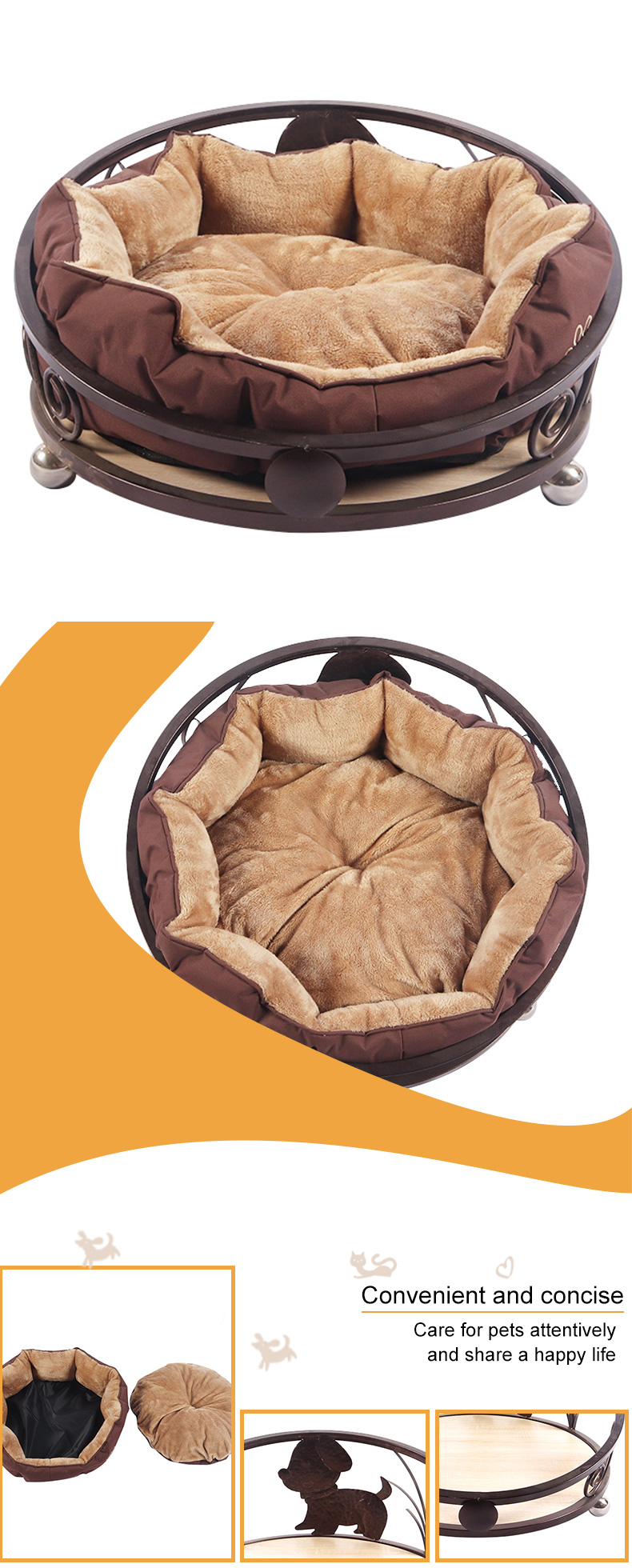 round cat nest with iron work pet supplies