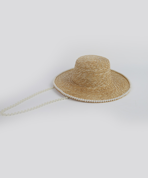 China Custom Beige Straw Hat