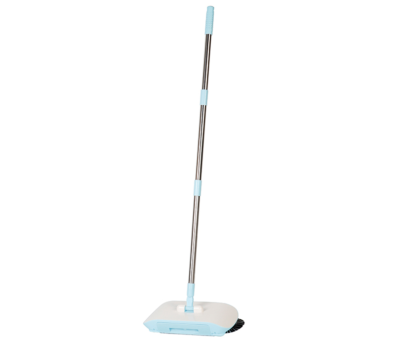 blue and white swivel sweeper