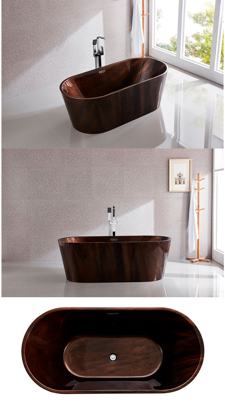 Popular bathroom freestanding bathtubs coffee brown manufacturers
