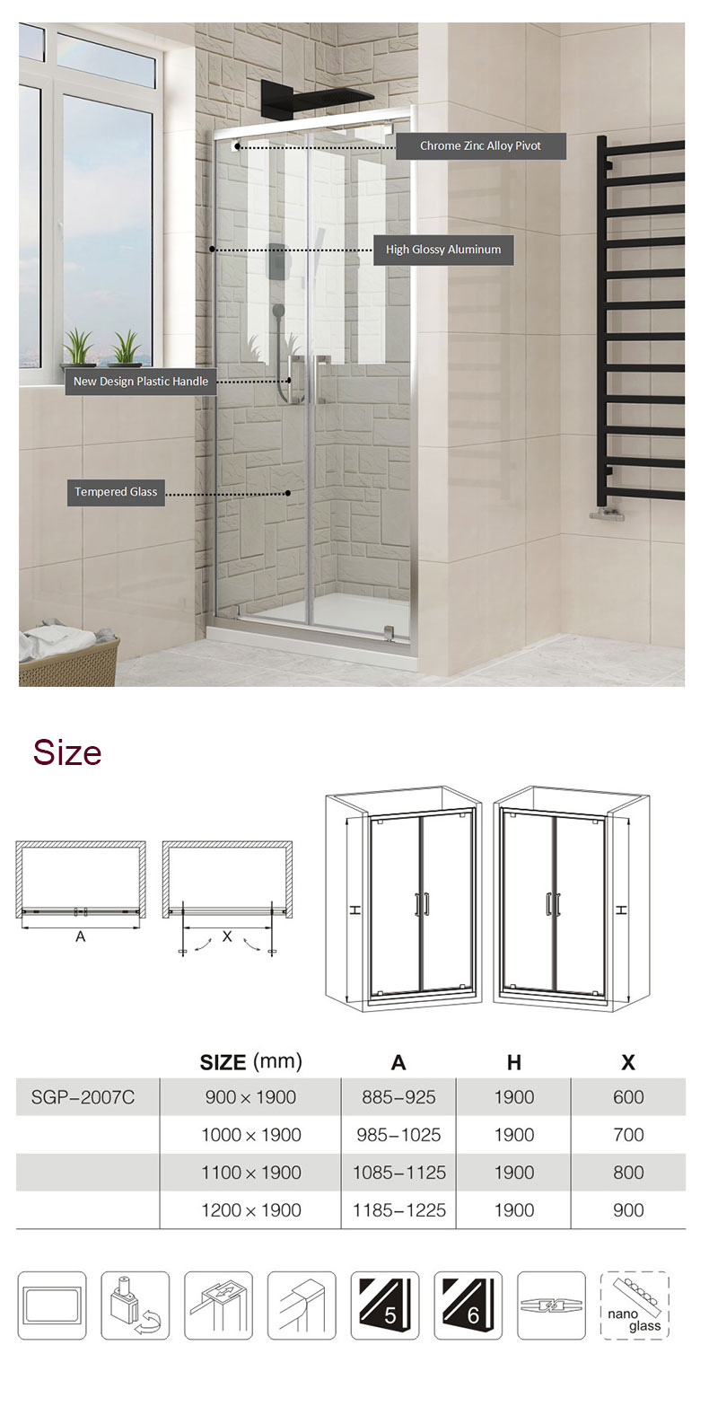 tub shower doors manufacturers