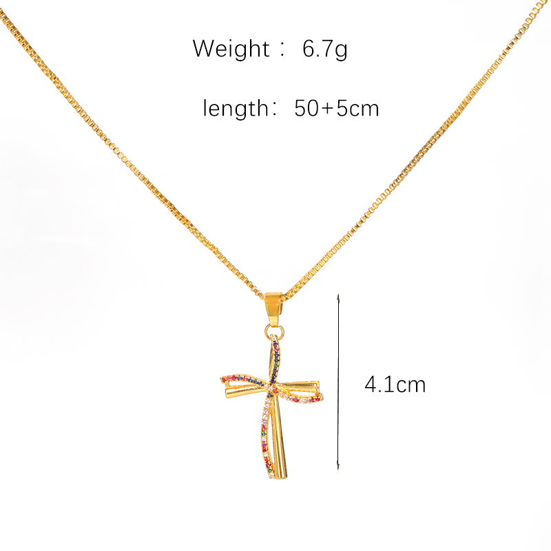 Colorful Cross Pendant chain