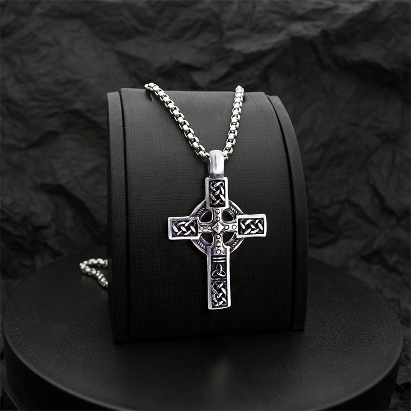 316L Stainless Steel Celtic Cross Necklace
