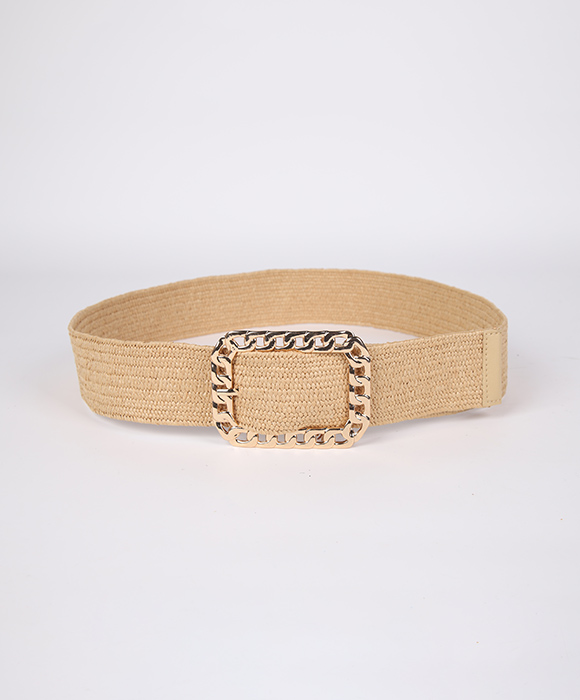 Custom Beige Leather Belt