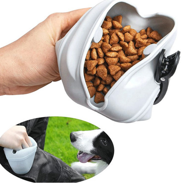 Dog treat pouches silicone dog training reward snack bags