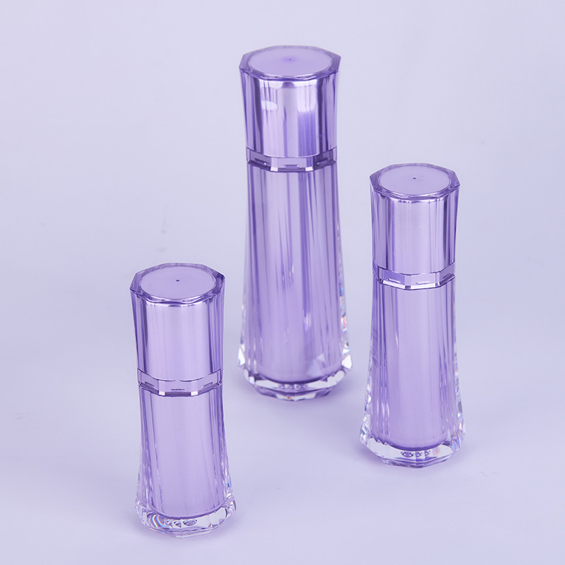 30/50/100ml Purple Tall Bottle Acrylic Lotion Bottle