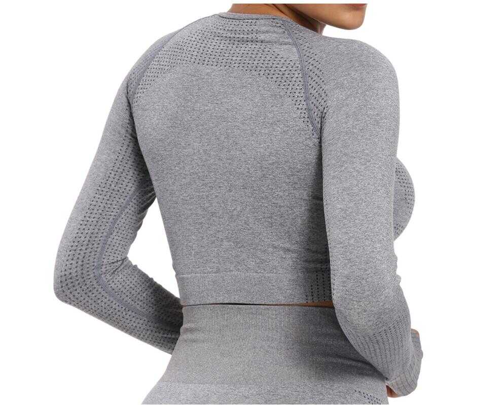 Grey yoga sport sweatshirt