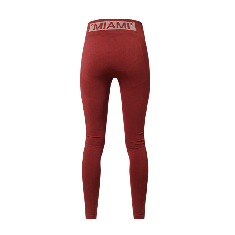 Red nylon sport legging