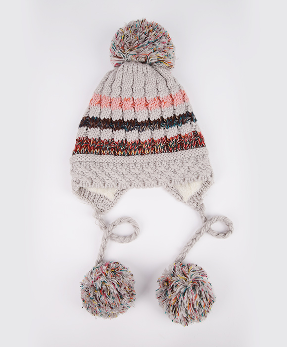 China Women Grey Knitted Hat