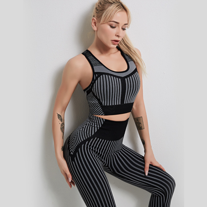Tight sweat wicking elastic sexy yoga suit