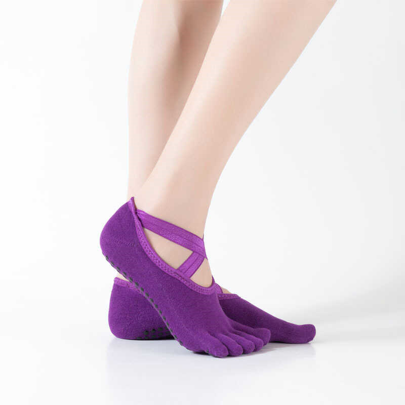 Custom Purple Yoga socks