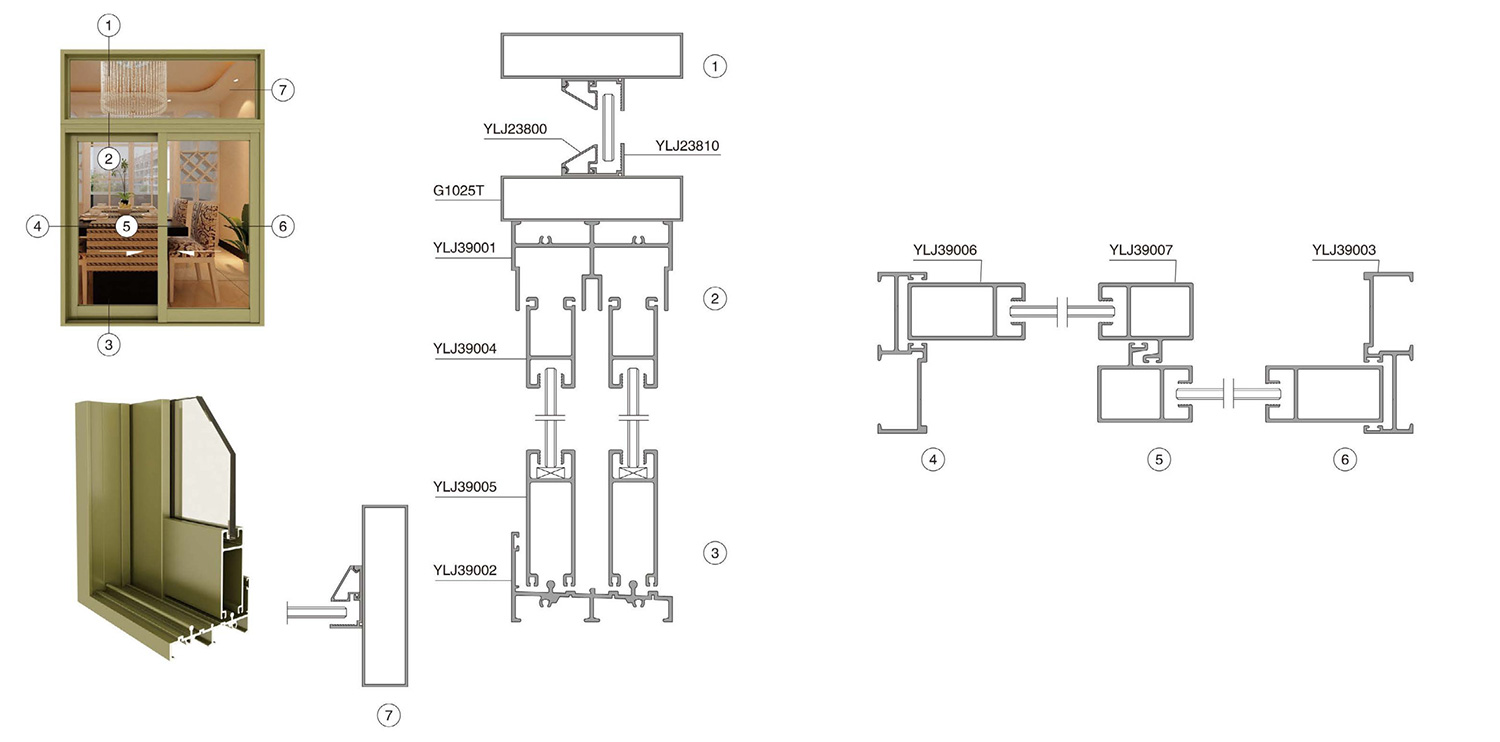 90 series sliding door 