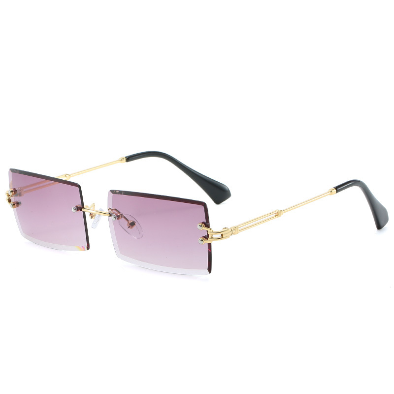 Square frameless sunglasses
