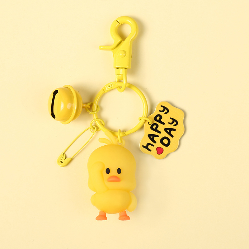 Yellow duck car keys pendant