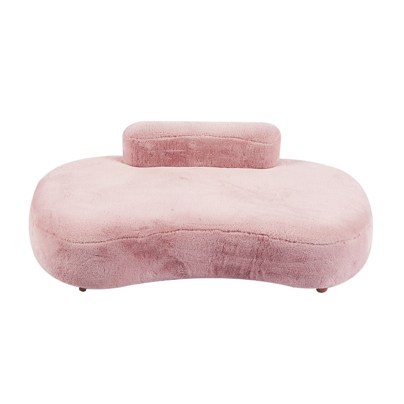 Pink plush cat sofa pet supplies