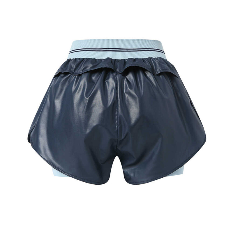 Custom trail running shorts wholesale fake 2-piece shorts black